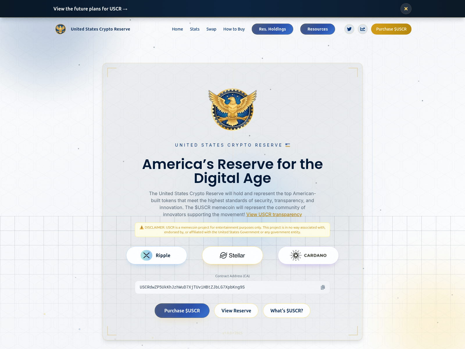 Screenshot of uscrgov.org