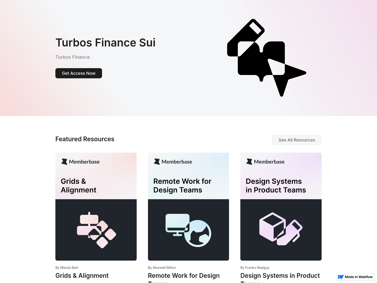Screenshot of turdos-finace-sui.webflow.io