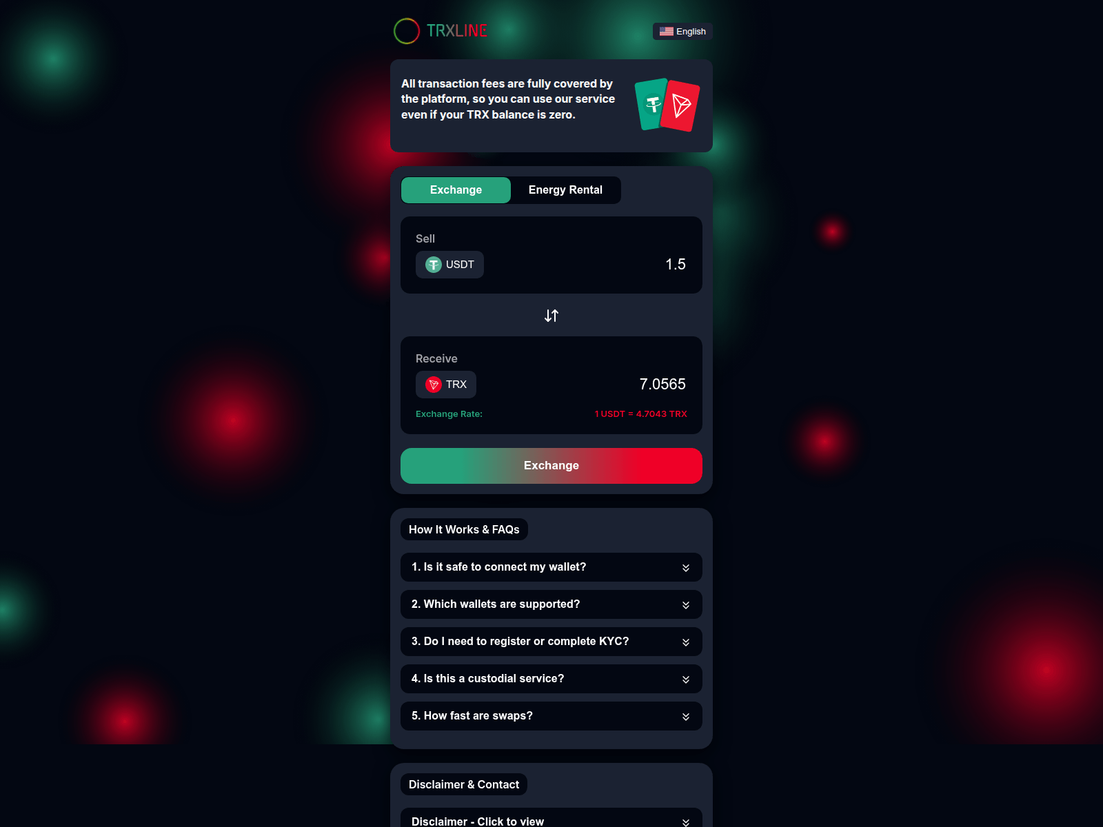 Screenshot of trxline.org