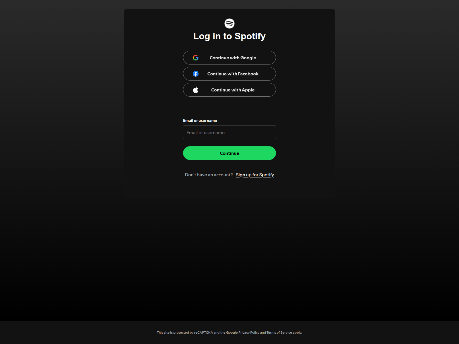 Screenshot of login-spotify.skynest.me