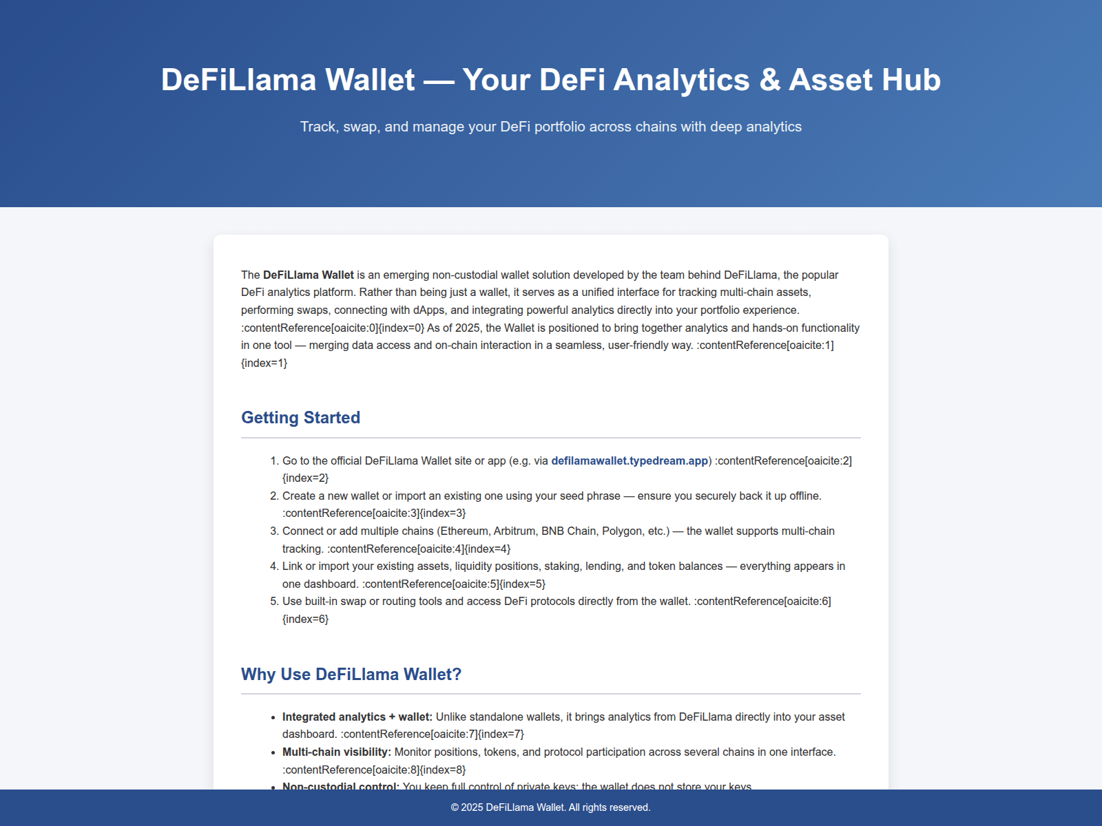 Screenshot of start-defilama-wallet-en.pages.dev