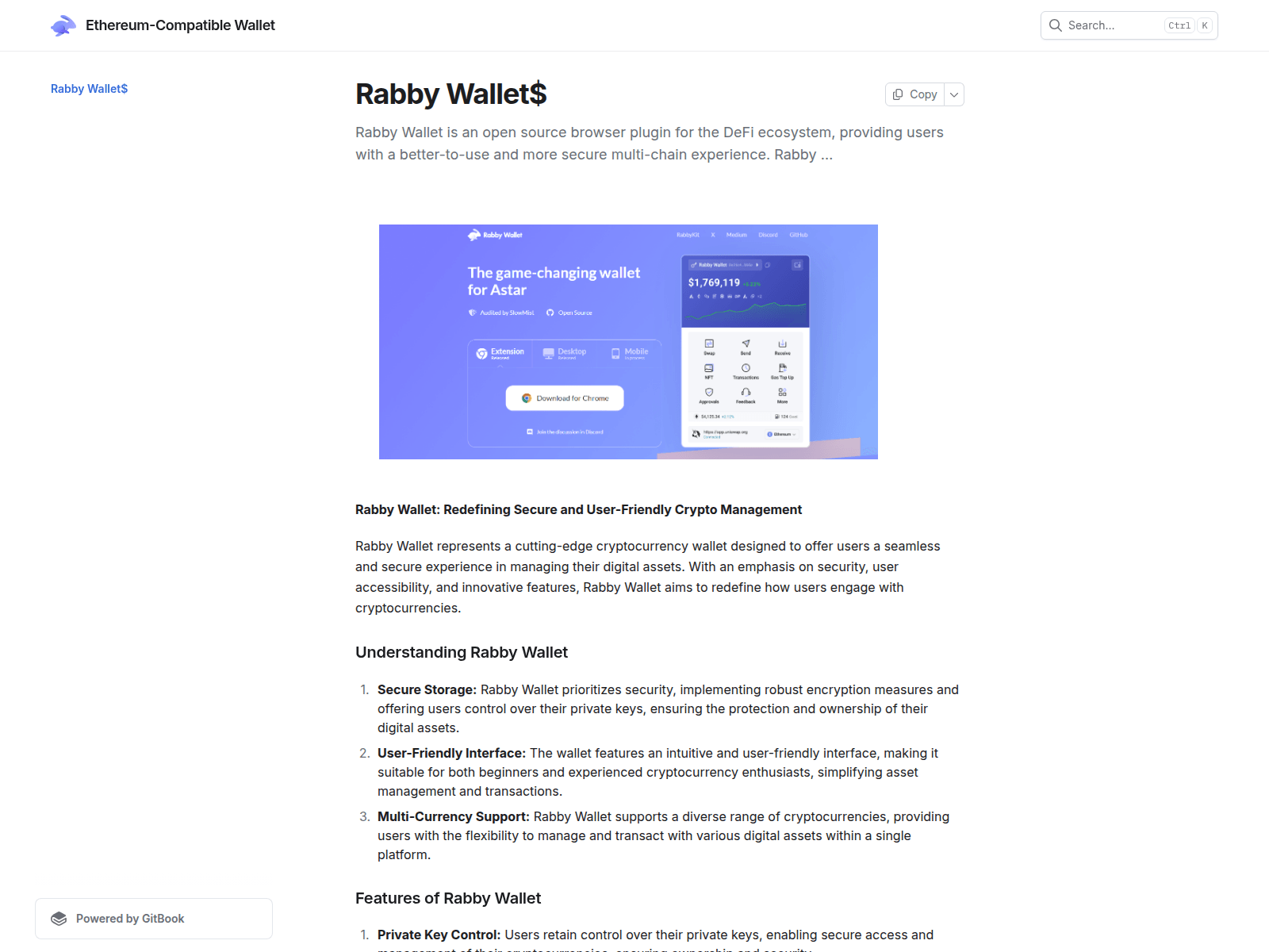 Screenshot of rebrywallet.gitbook.io