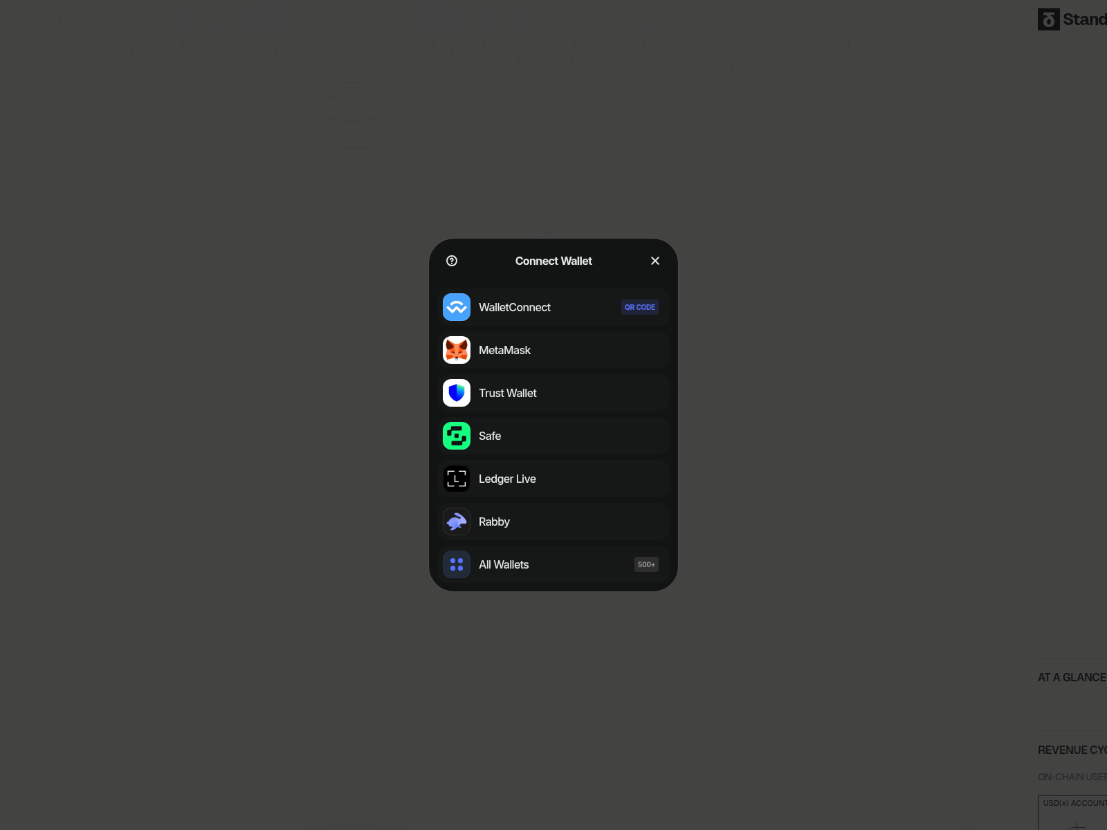 Screenshot of app-standx.xyz
