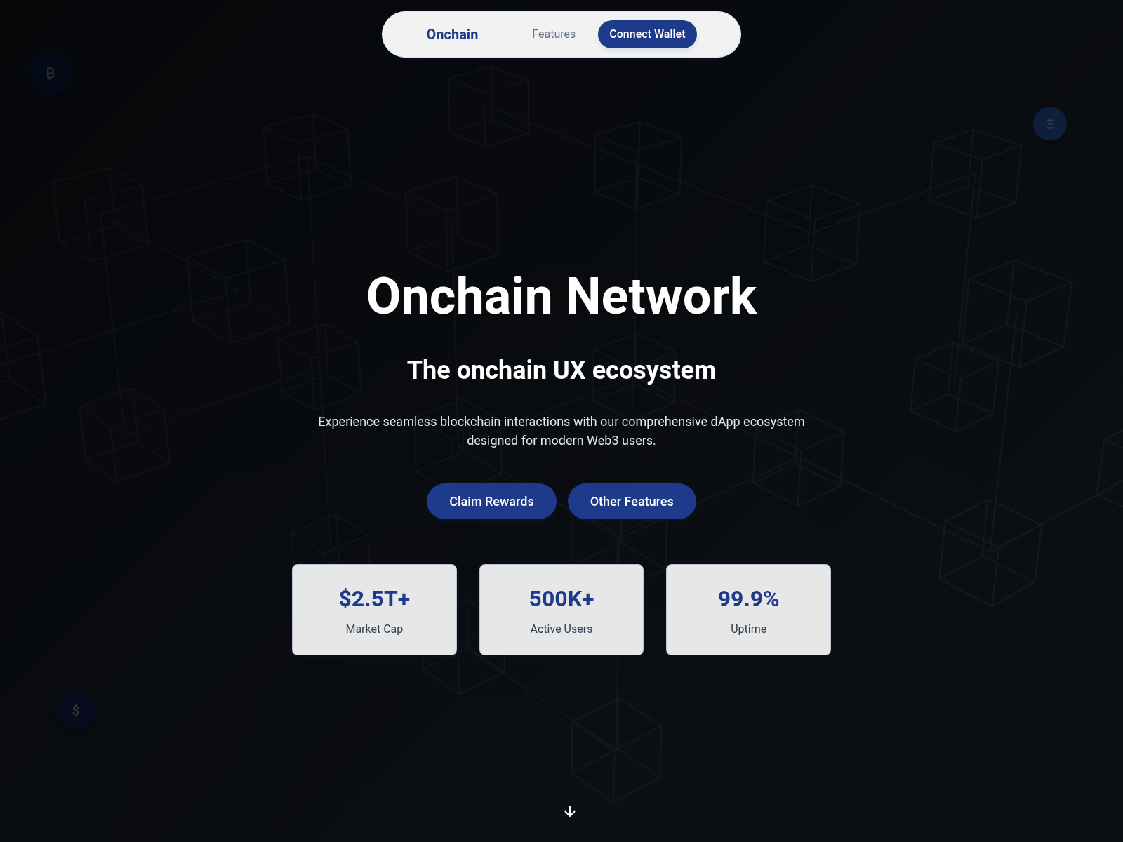 Screenshot of onchains.network