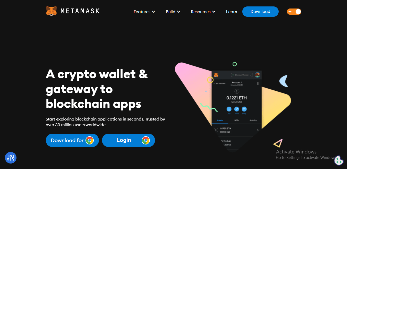 Screenshot of metamrsklogn.webflow.io