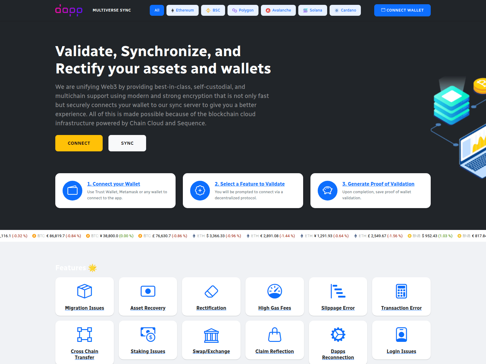 Screenshot of multi-dapp-web.netlify.app