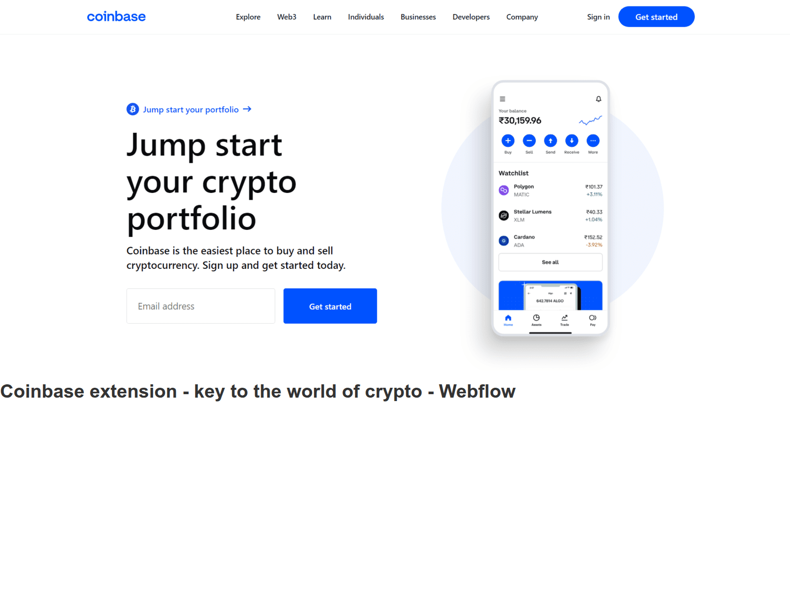 Screenshot of coeinbbasextesiozn.webflow.io