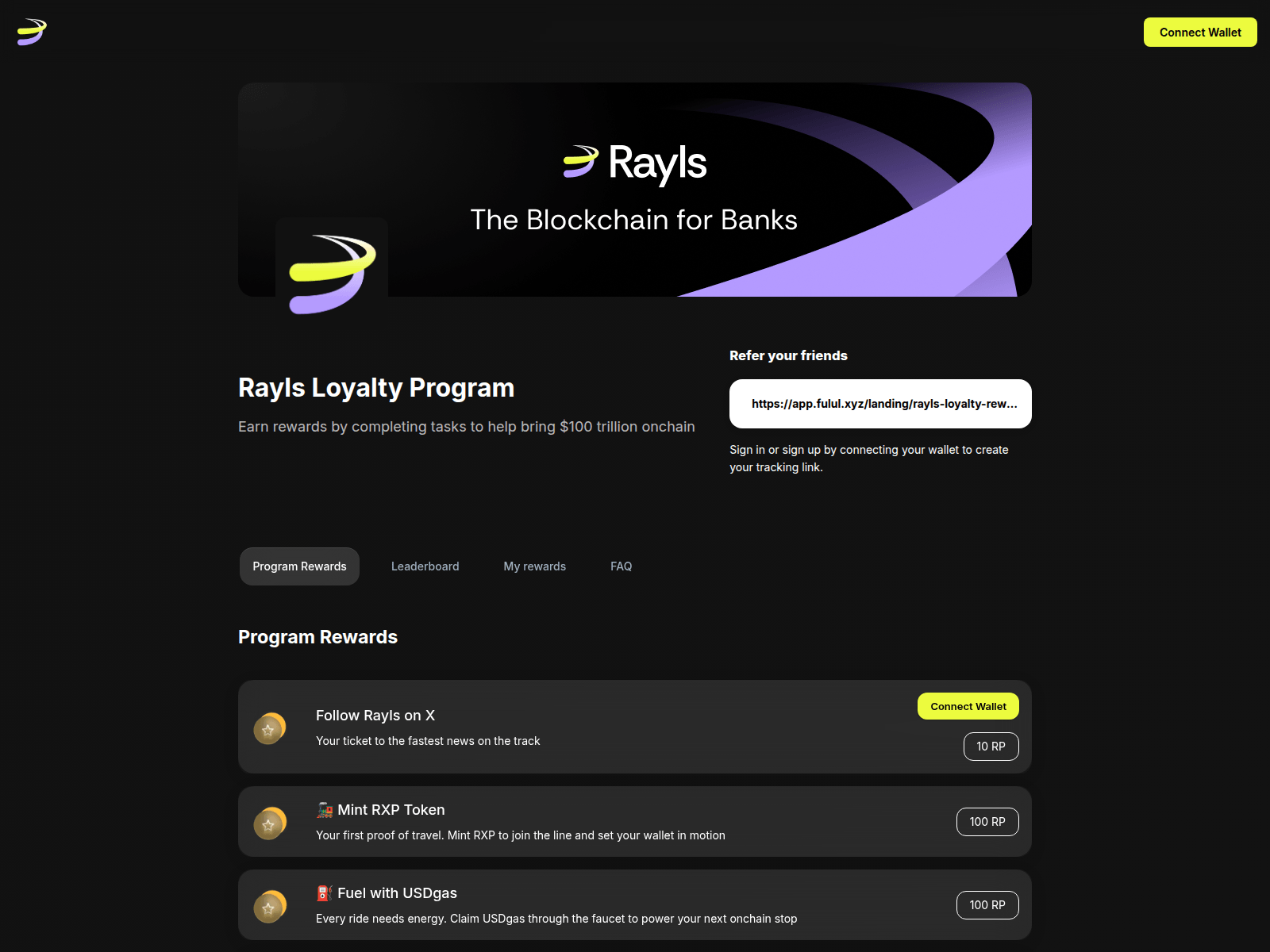 Screenshot of app.fulul.xyz