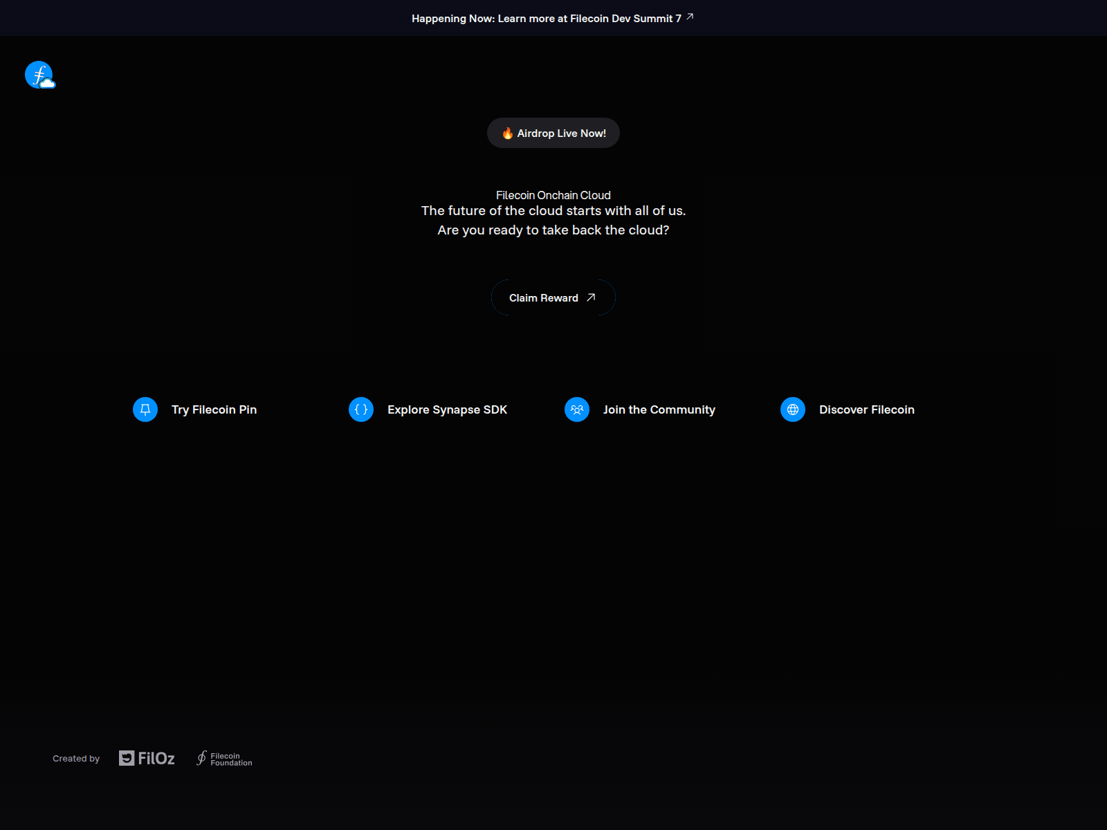 Screenshot of vote-filecoin.com