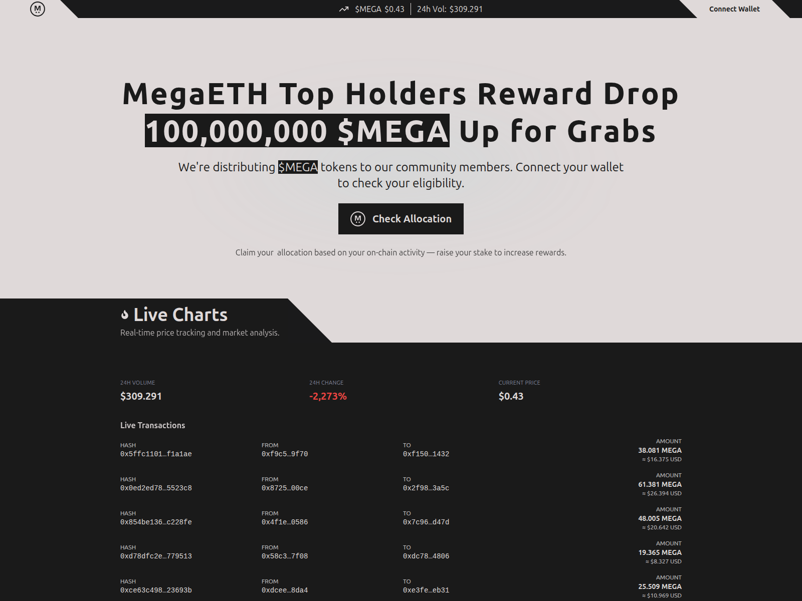 Screenshot of megaeth-allocation.org