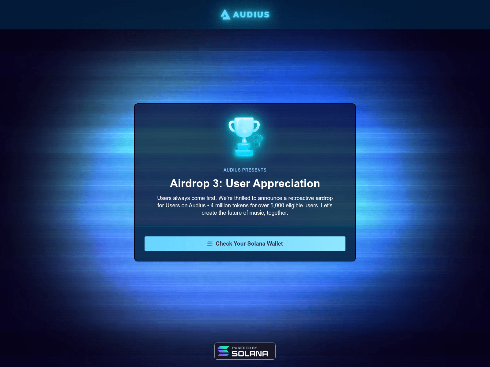 Screenshot of audius-claims.com