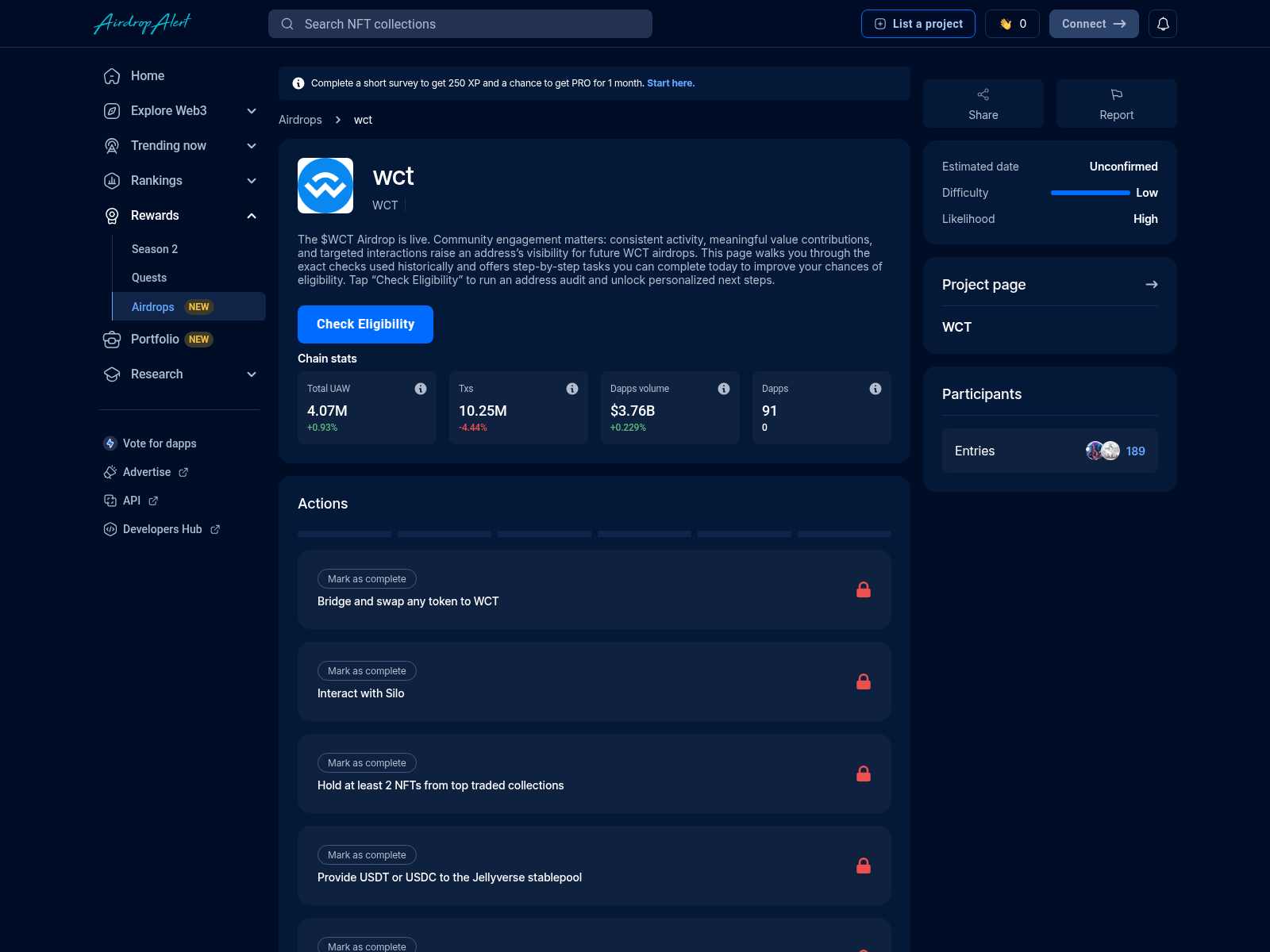 Screenshot of wct.airdrpsalert.club