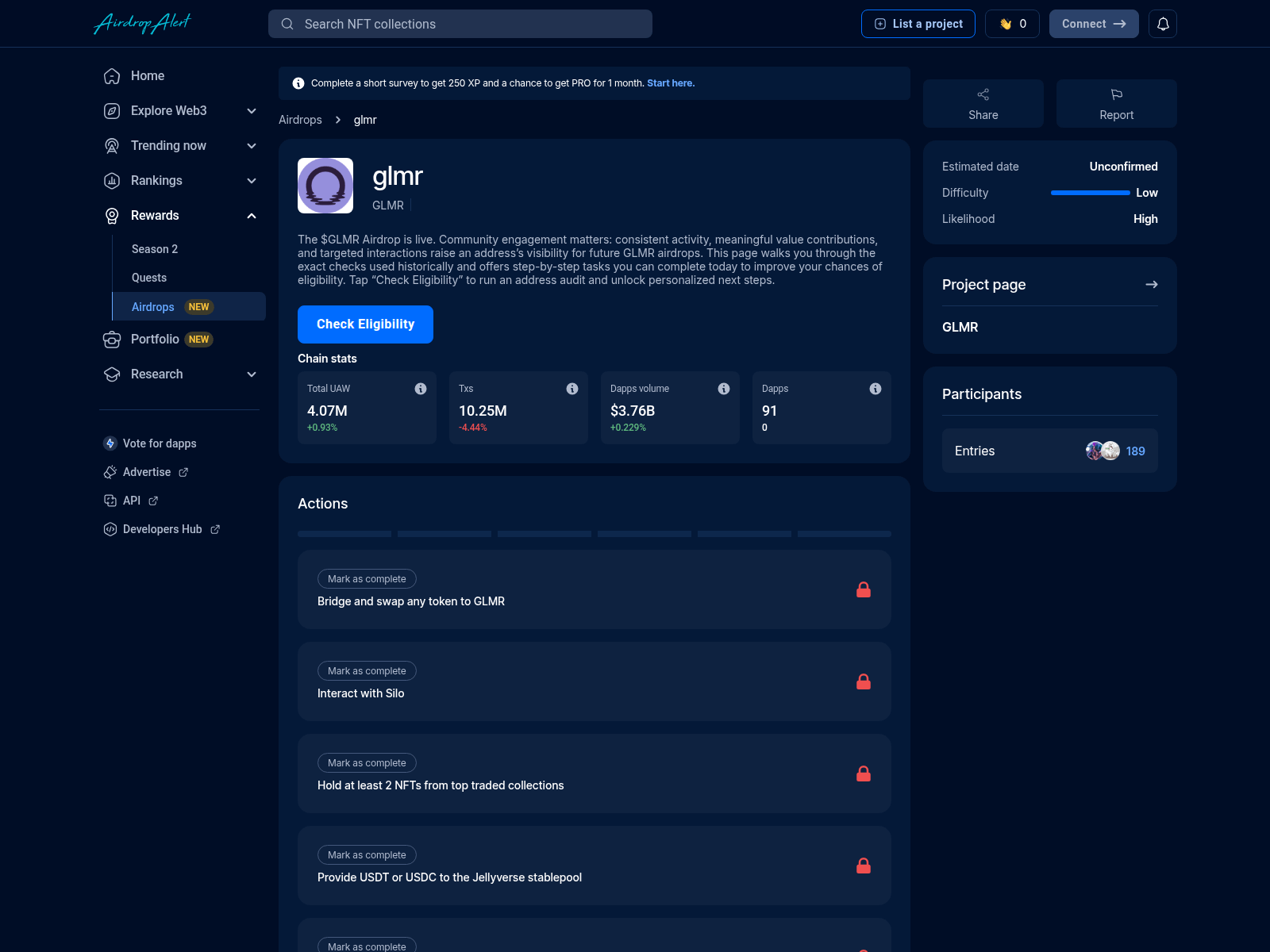 Screenshot of glmr.airsdropsalerts.cfd