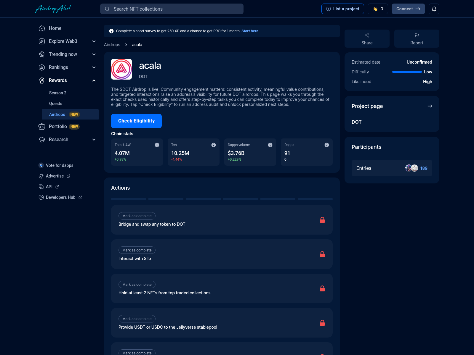 Screenshot of acala.airsdropsalerts.cfd
