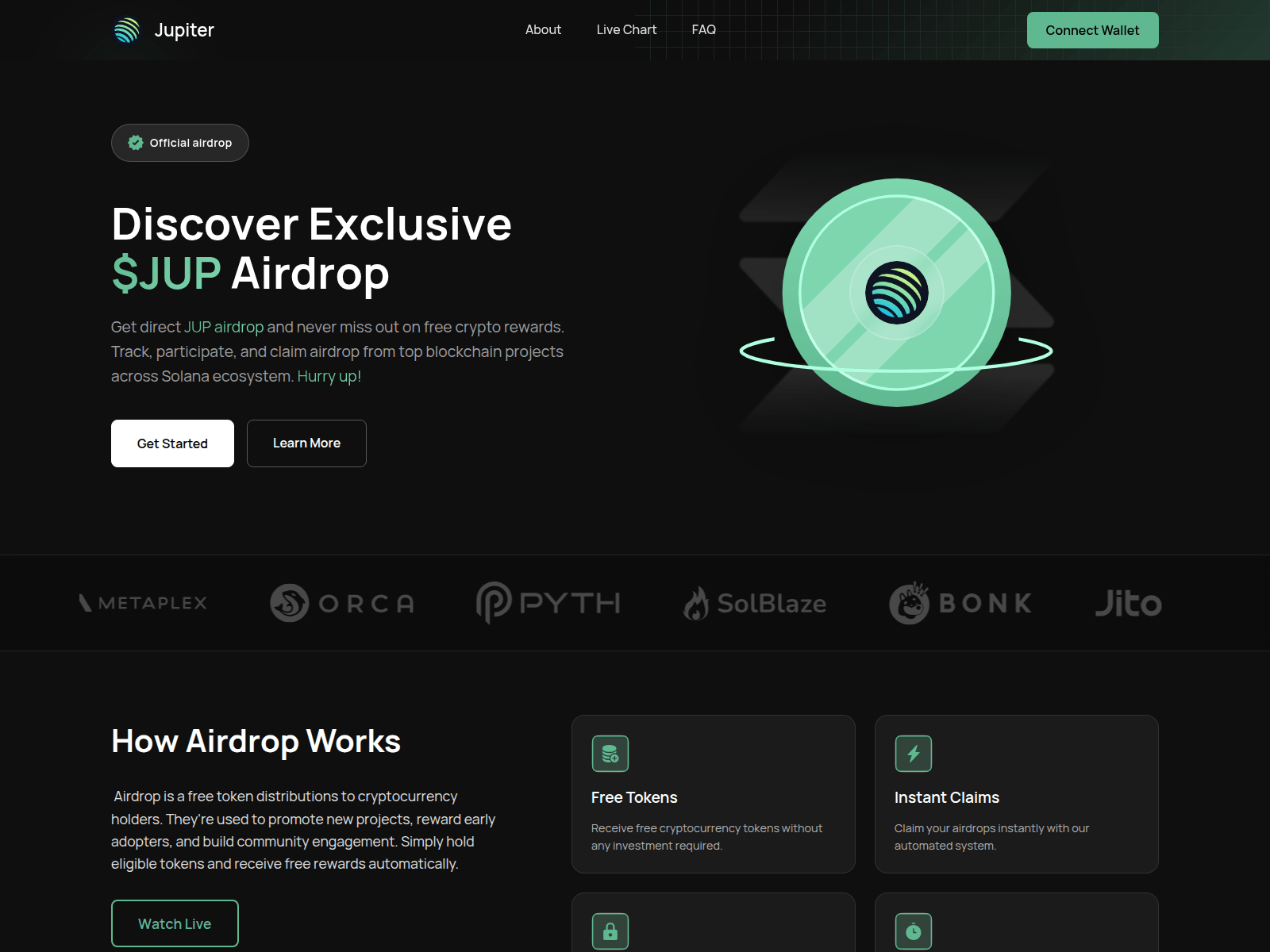 Screenshot of jupiter-dex.club