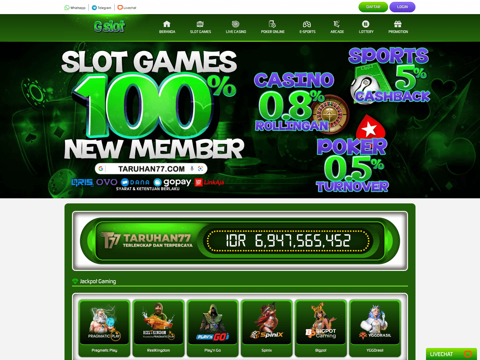 Screenshot of gslot.net