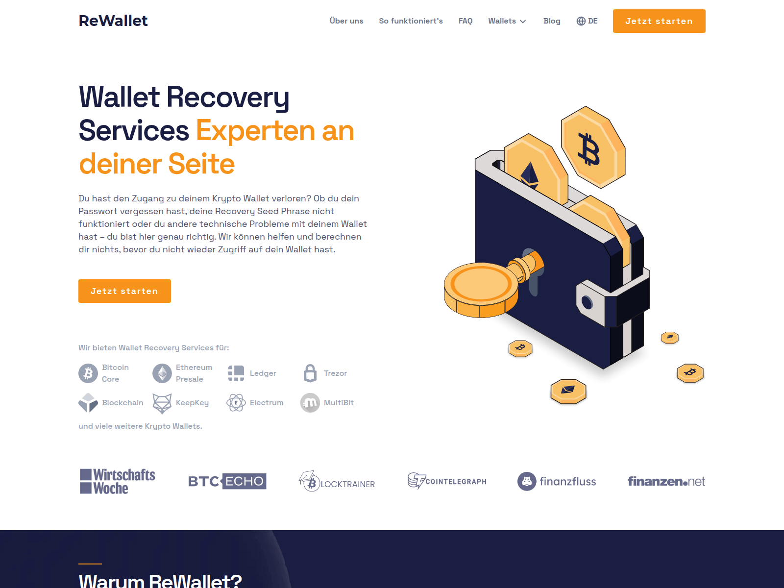 Screenshot of rewallet.de
