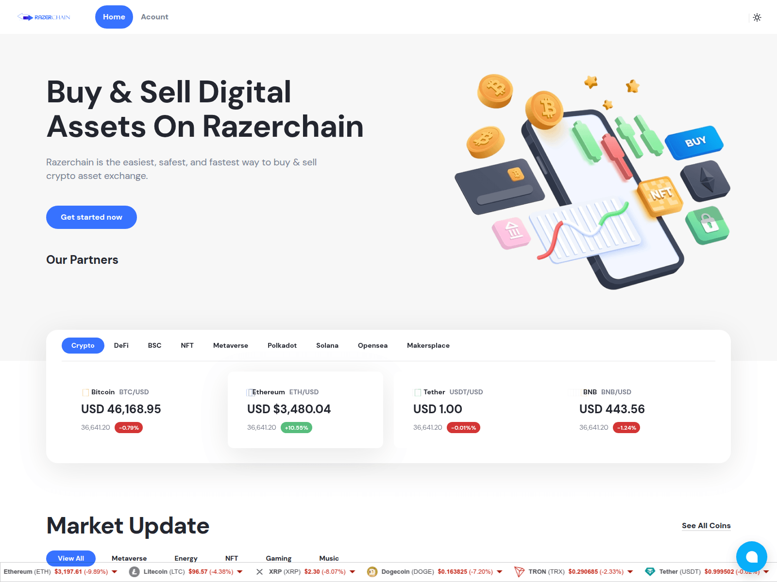 Screenshot of razerchain.com