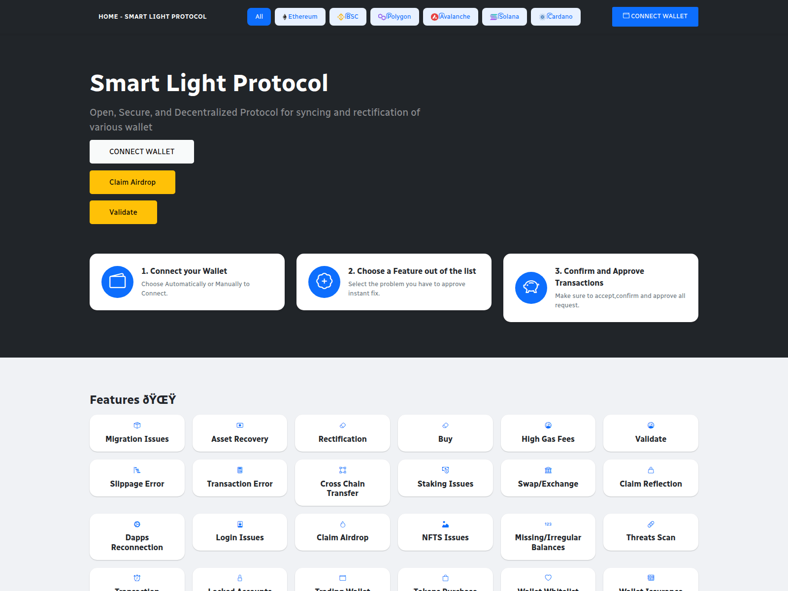 Screenshot of smartchainprotocol.top