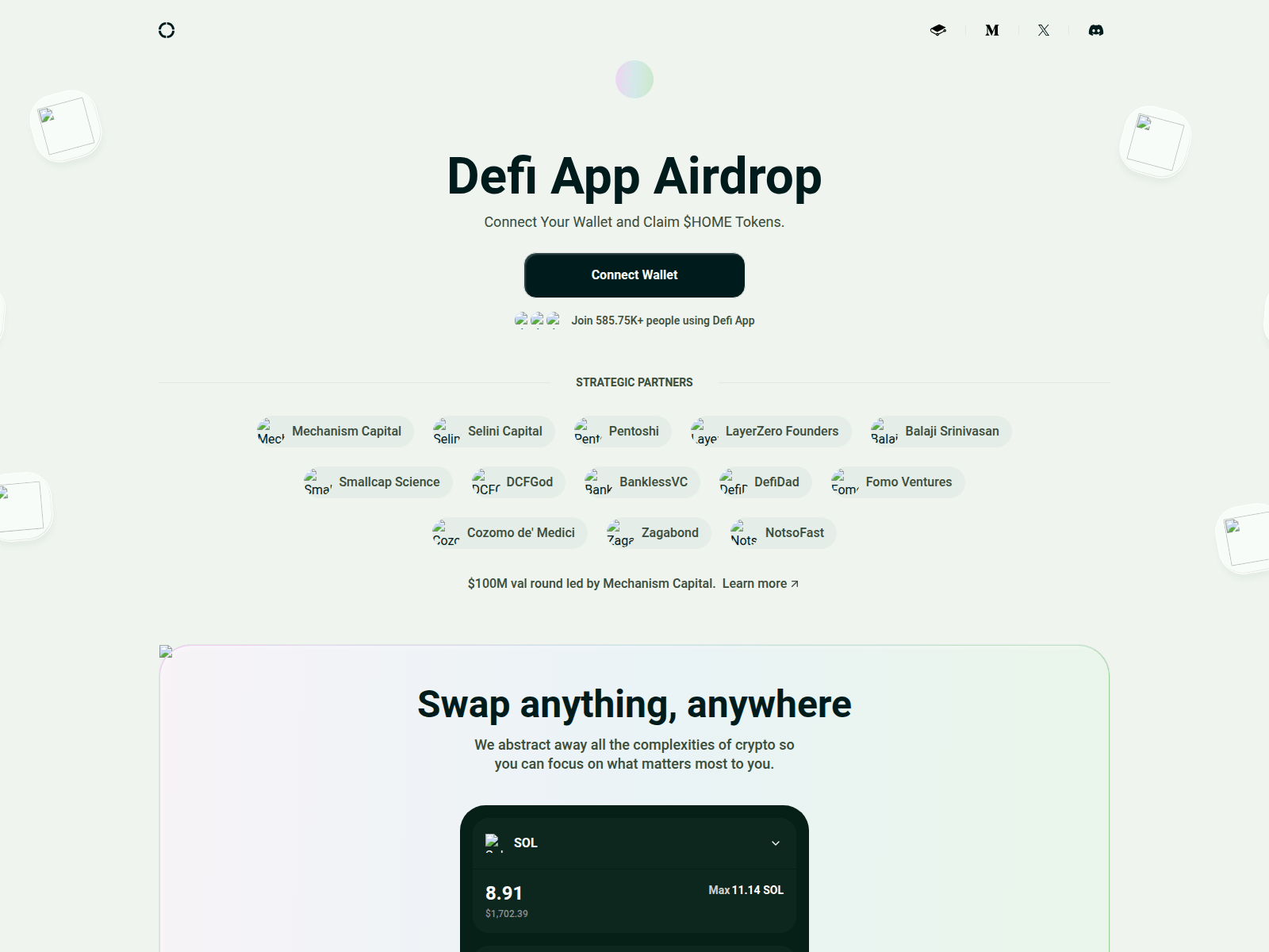 Screenshot of defiapp-claim.xyz