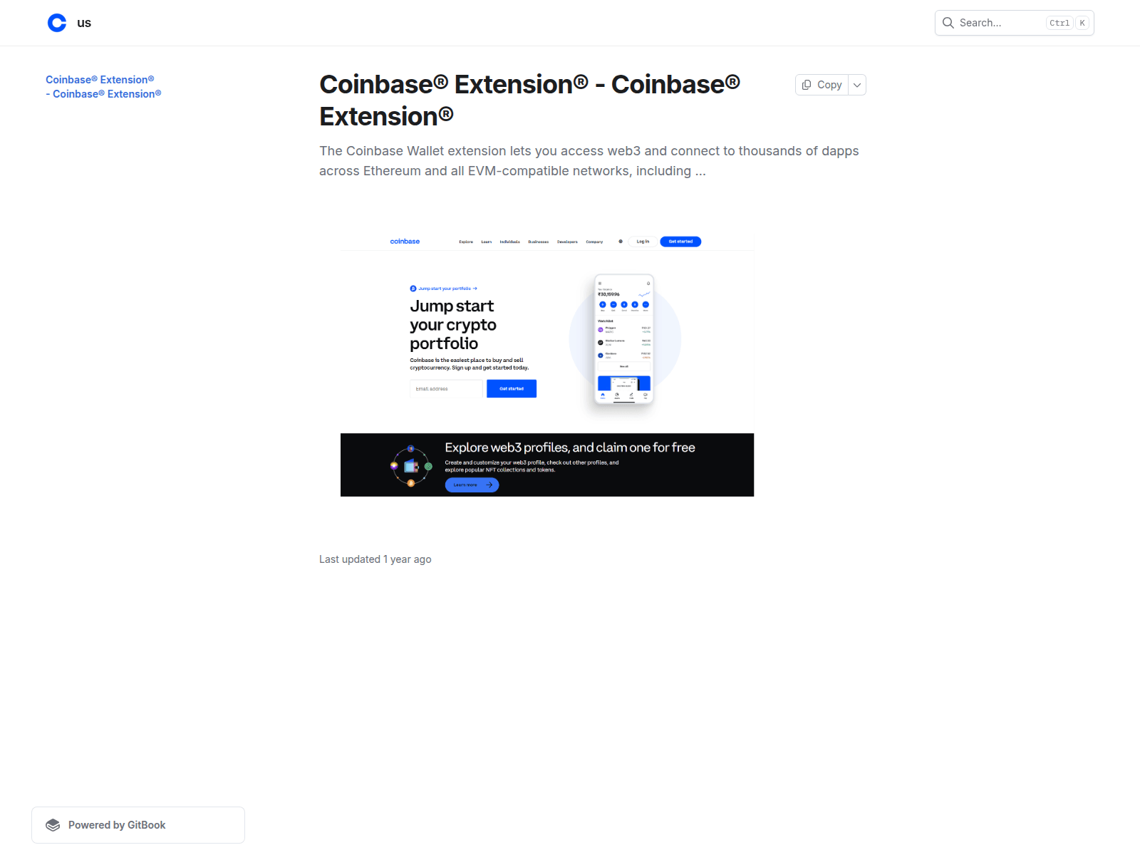 Screenshot of coinbasextesion.gitbook.io