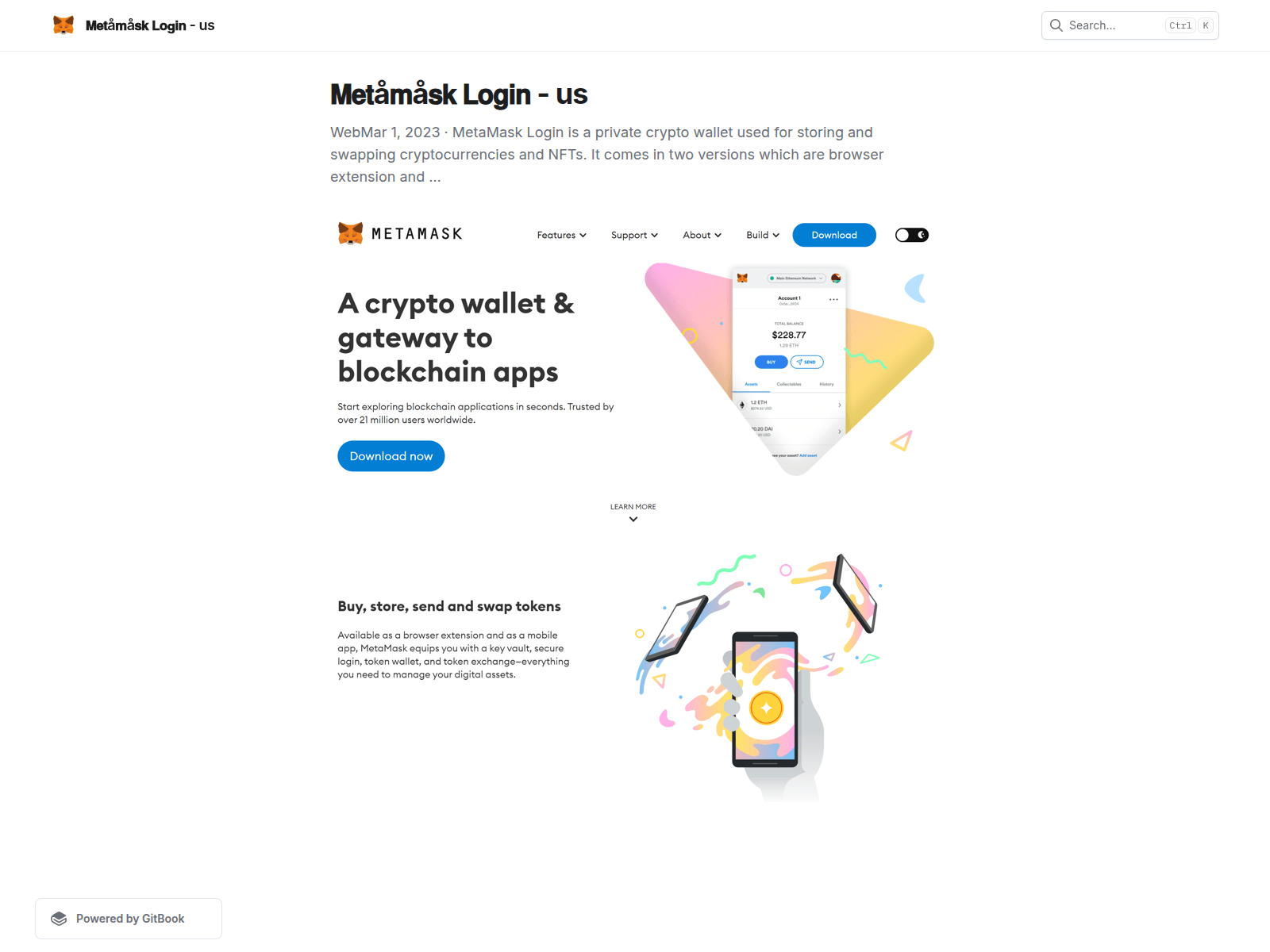 Screenshot of metamaskiologiwe.gitbook.io