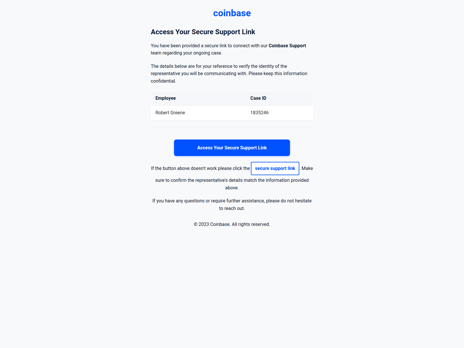 Screenshot of coinbasecure-helpdesk.com