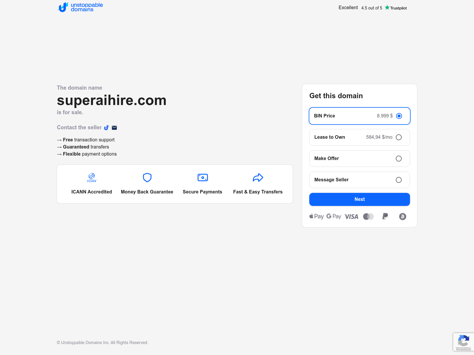 Screenshot of superaihire.com