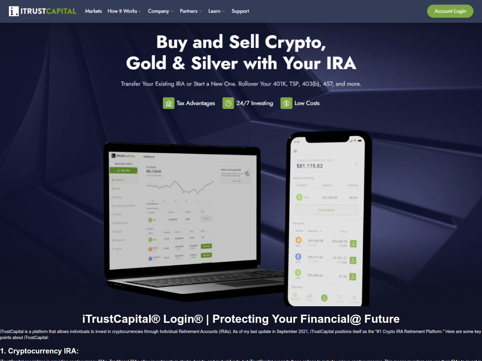 Screenshot of iterustcaptyallogin.webflow.io