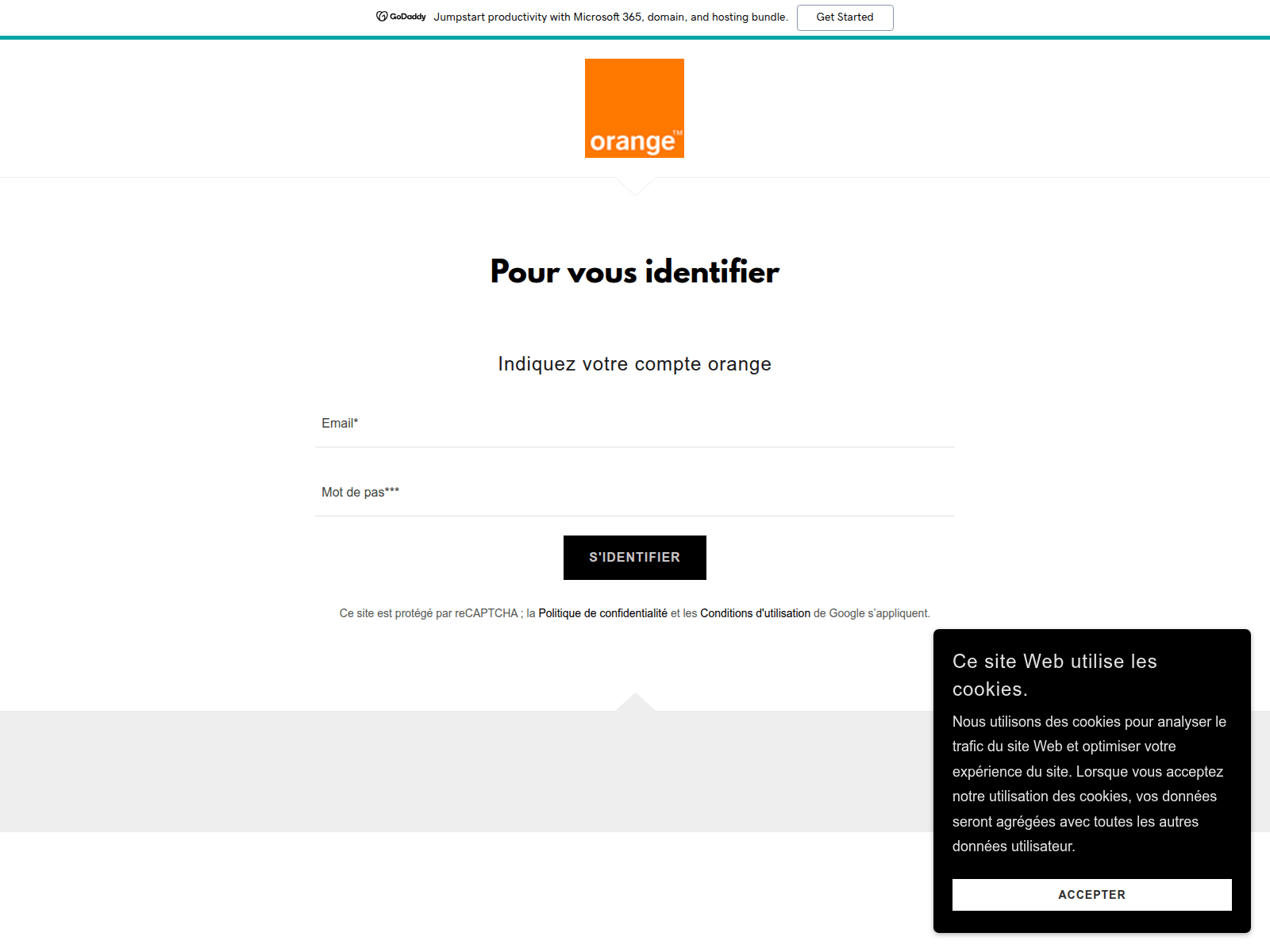 Screenshot of suporange.godaddysites.com