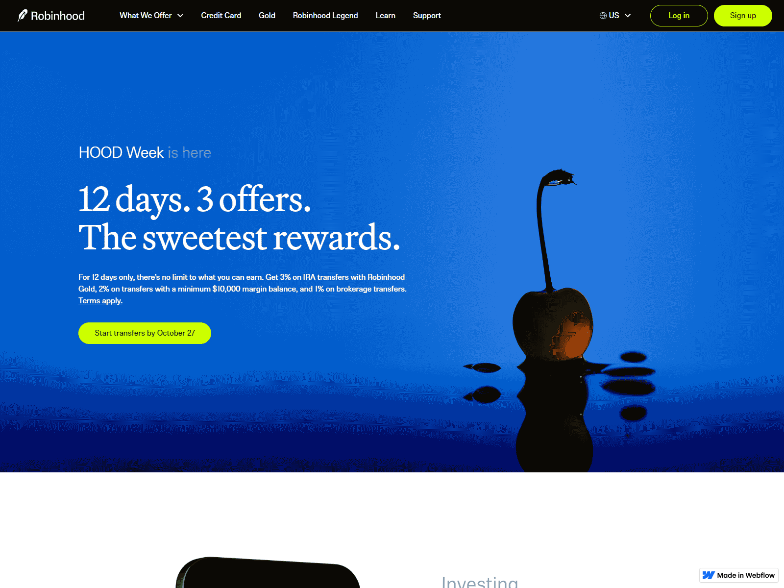 Screenshot of secure--sso--robinhood--n--autth.webflow.io