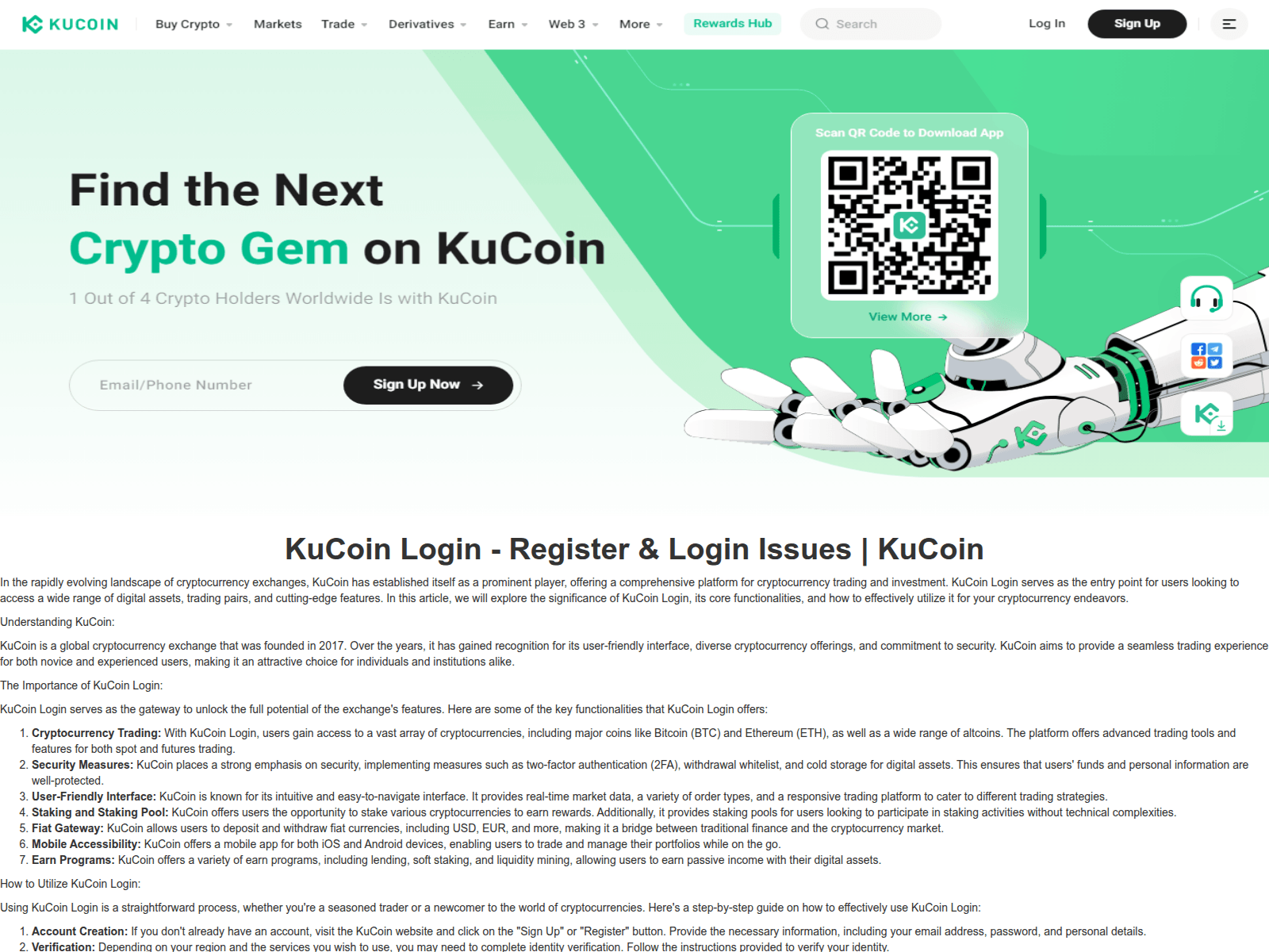 Screenshot of kuccoenlogiin.webflow.io