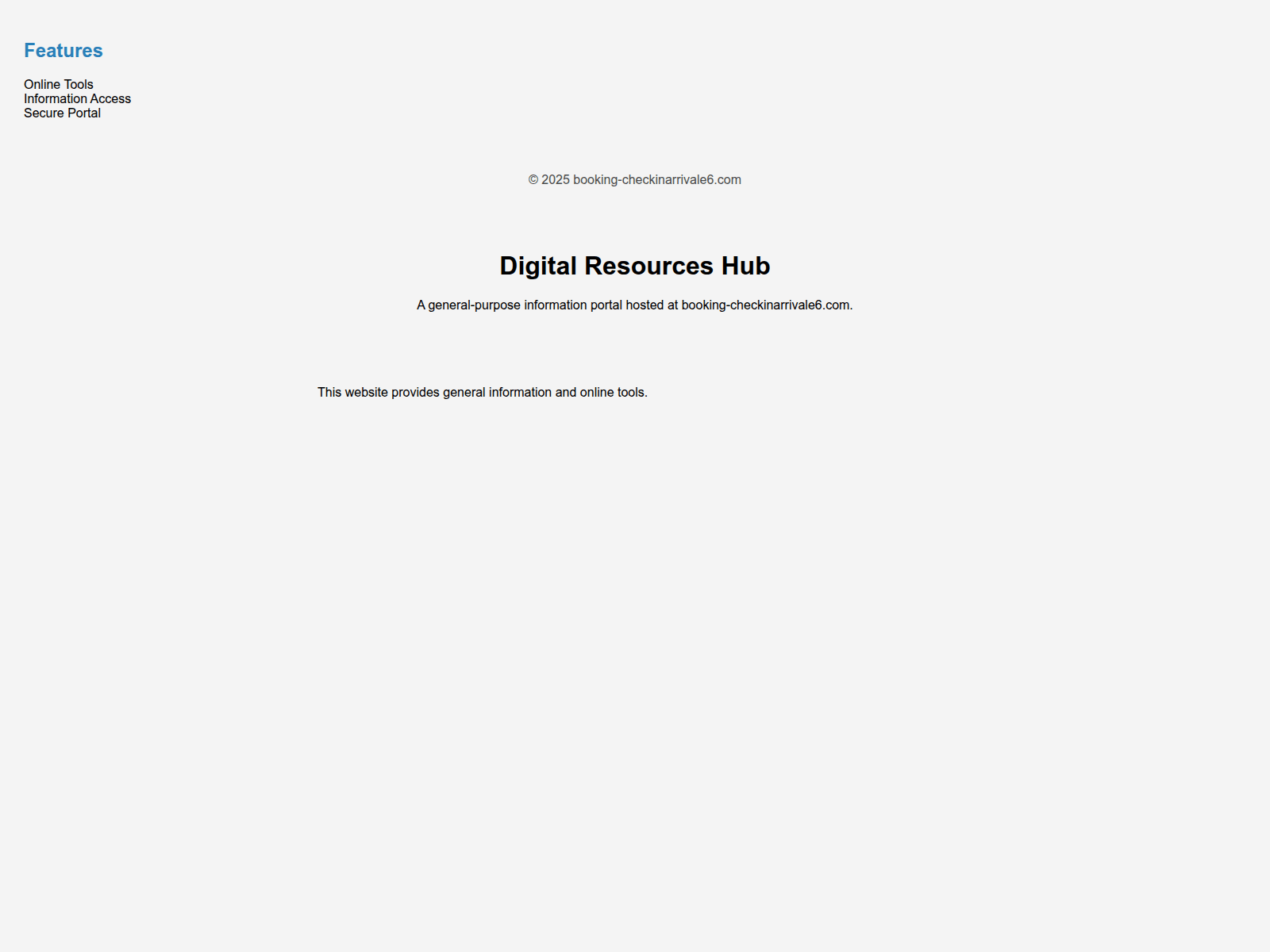 Screenshot of booking-checkinarrivale6.com