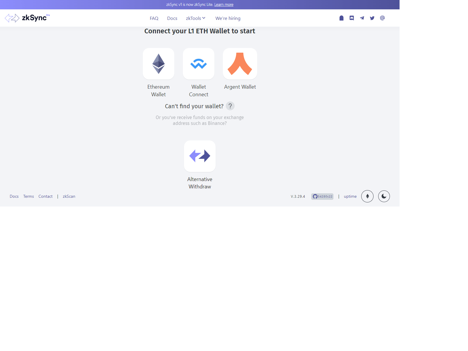 Screenshot of zkssync-walletc.webflow.io