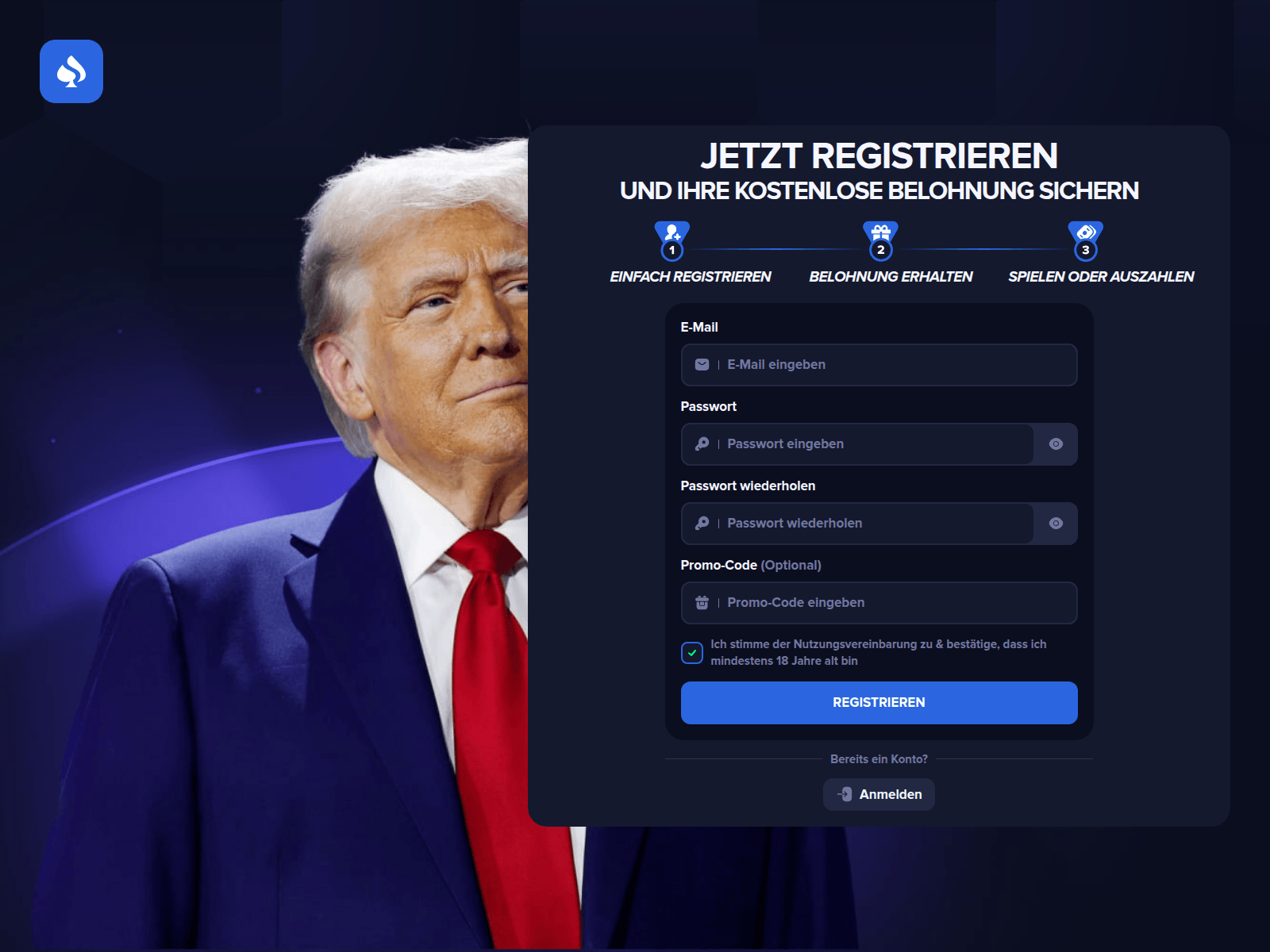 Screenshot of trump-win.com