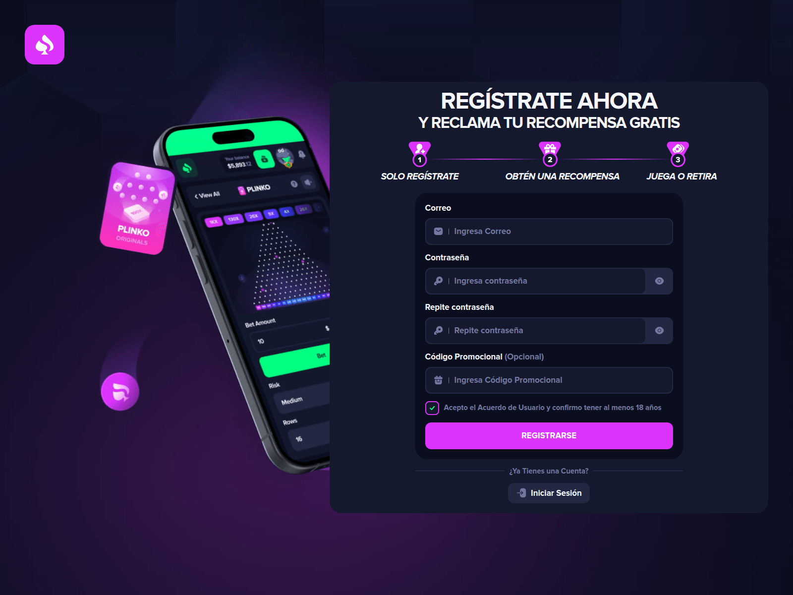 Screenshot of plinkocas.com