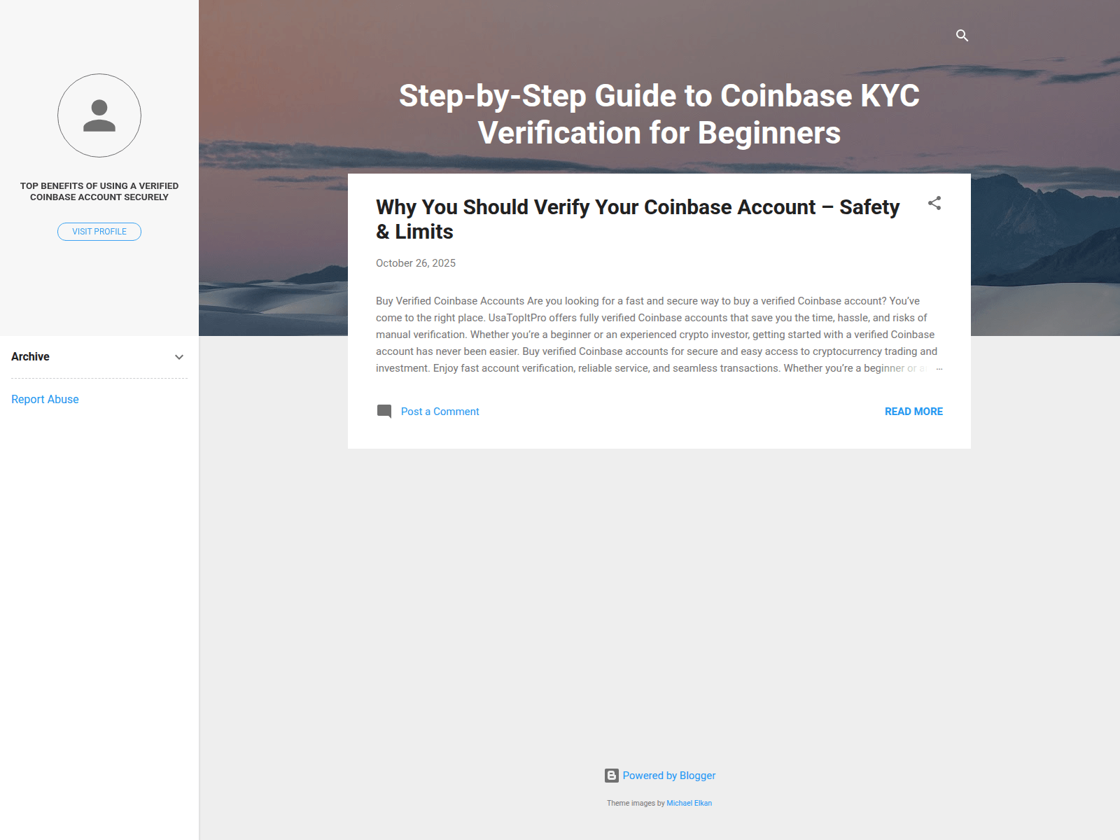 Screenshot of coinbaseaccounsele.blogspot.com