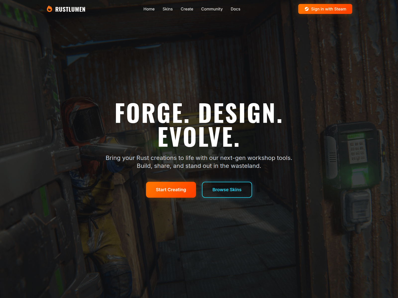 Screenshot of rustlumen.net