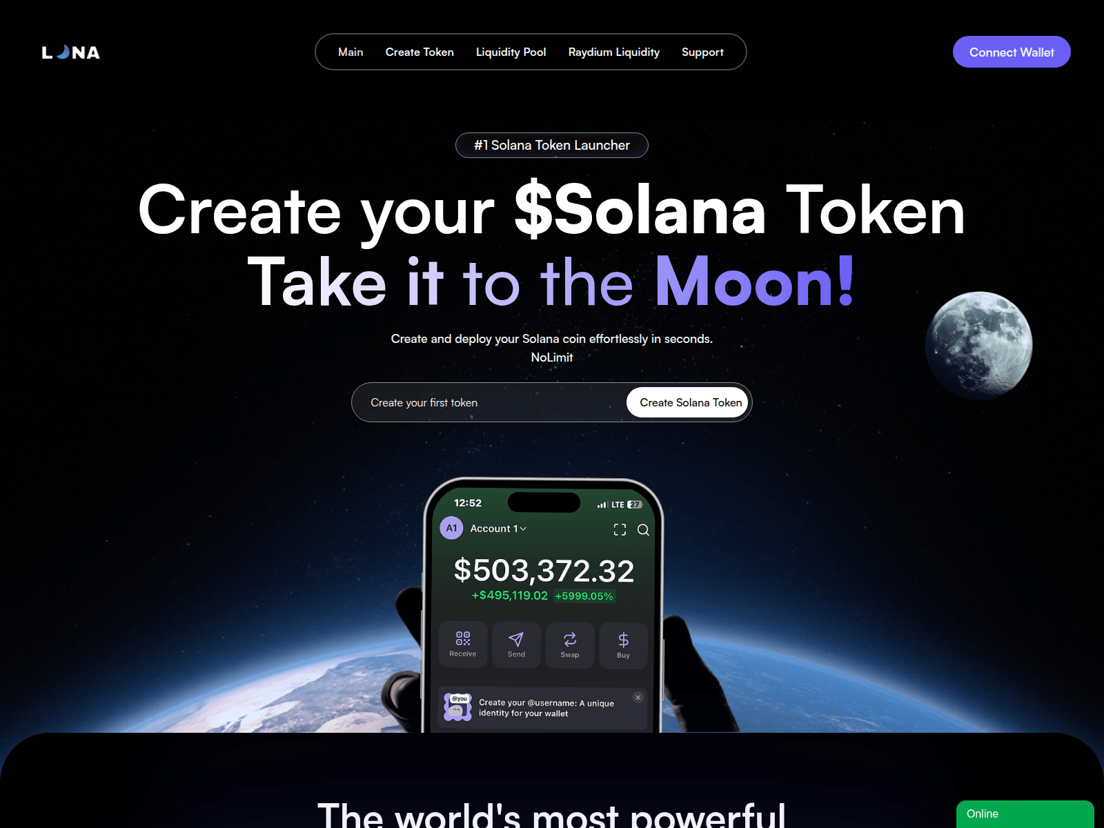Screenshot of moon-starter.com