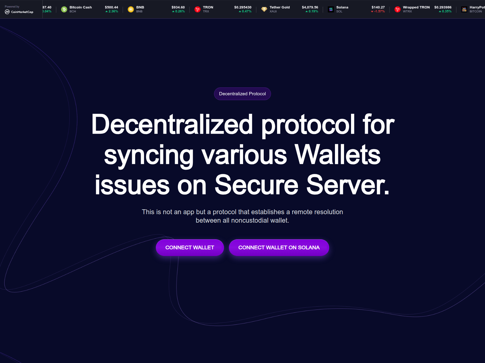 Screenshot of dappsolanaprotocol.com