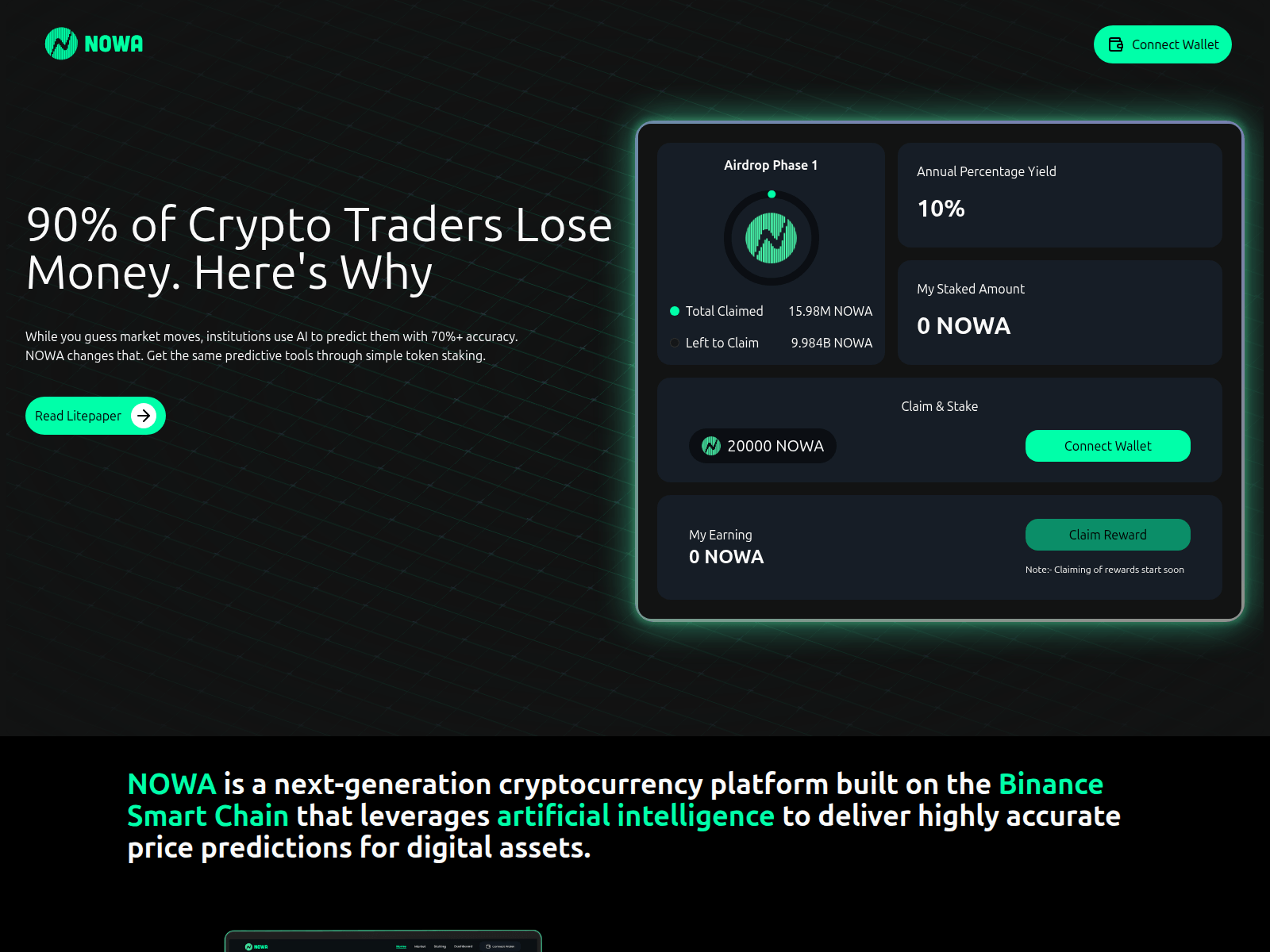 Screenshot of nowa.finance