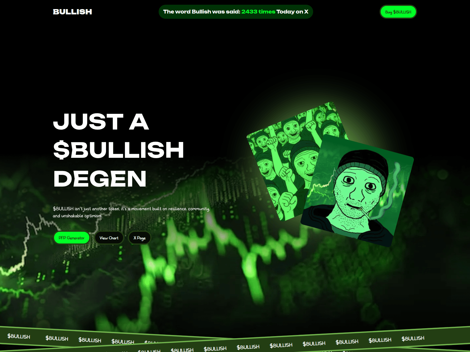 Screenshot of bullishdegen.com