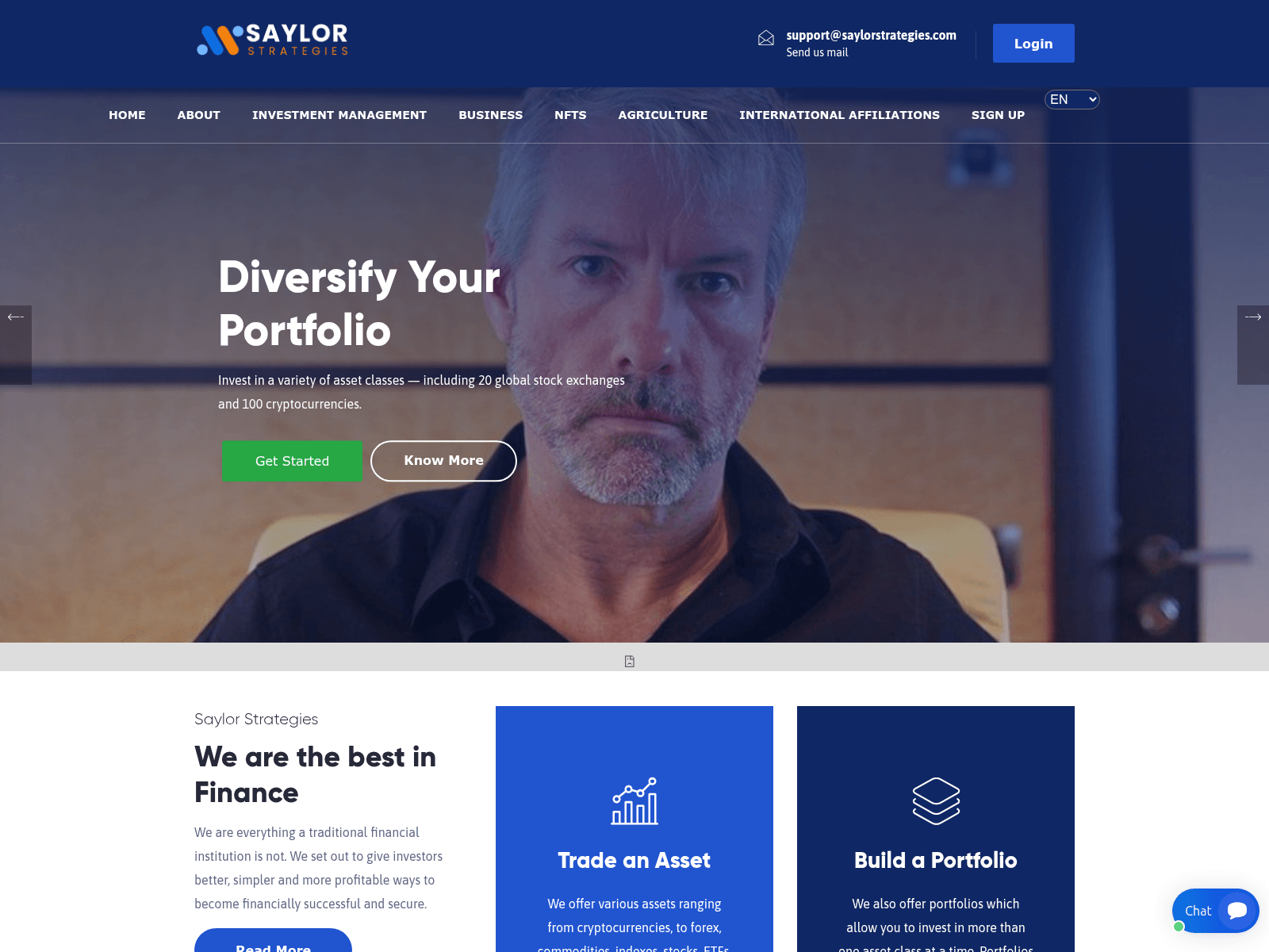 Screenshot of saylorstrategies.com