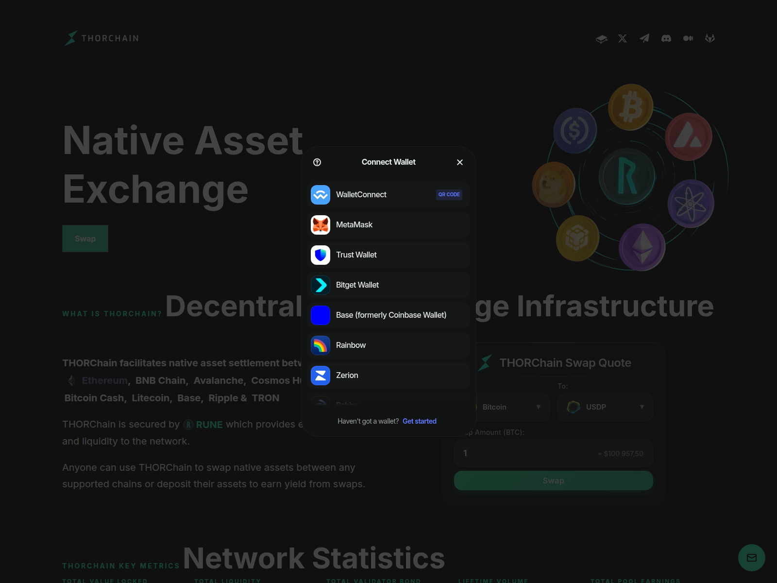 Screenshot of thor-chain.net