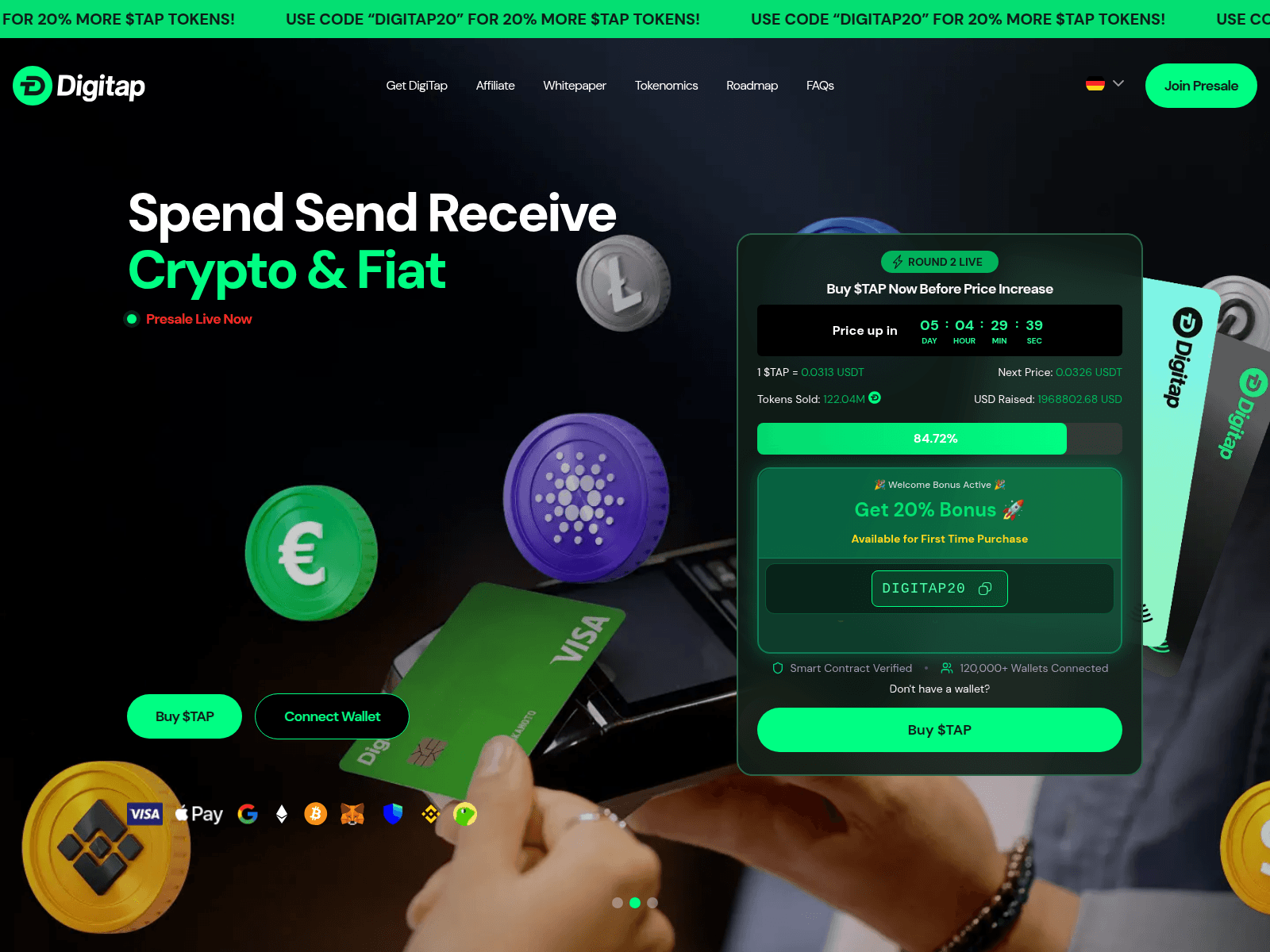 Screenshot of presale.digitap.app