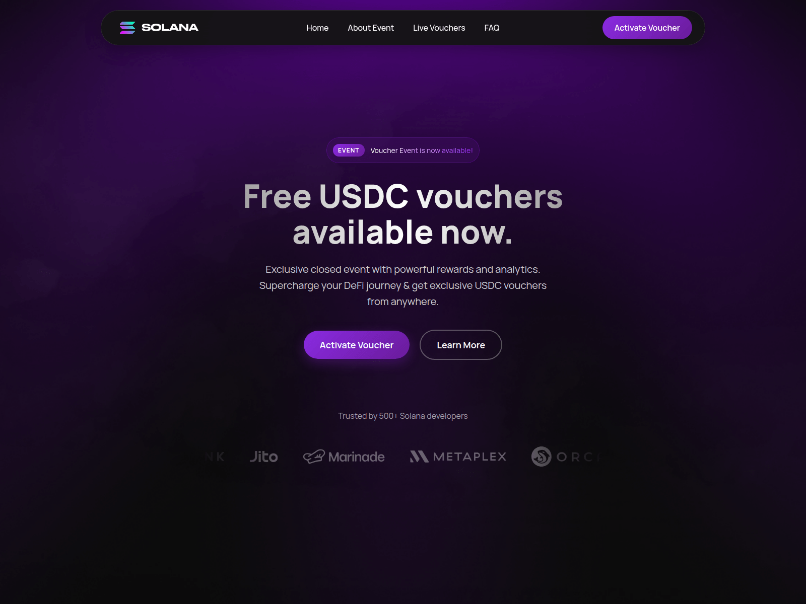 Screenshot of voucher.solhq.cc