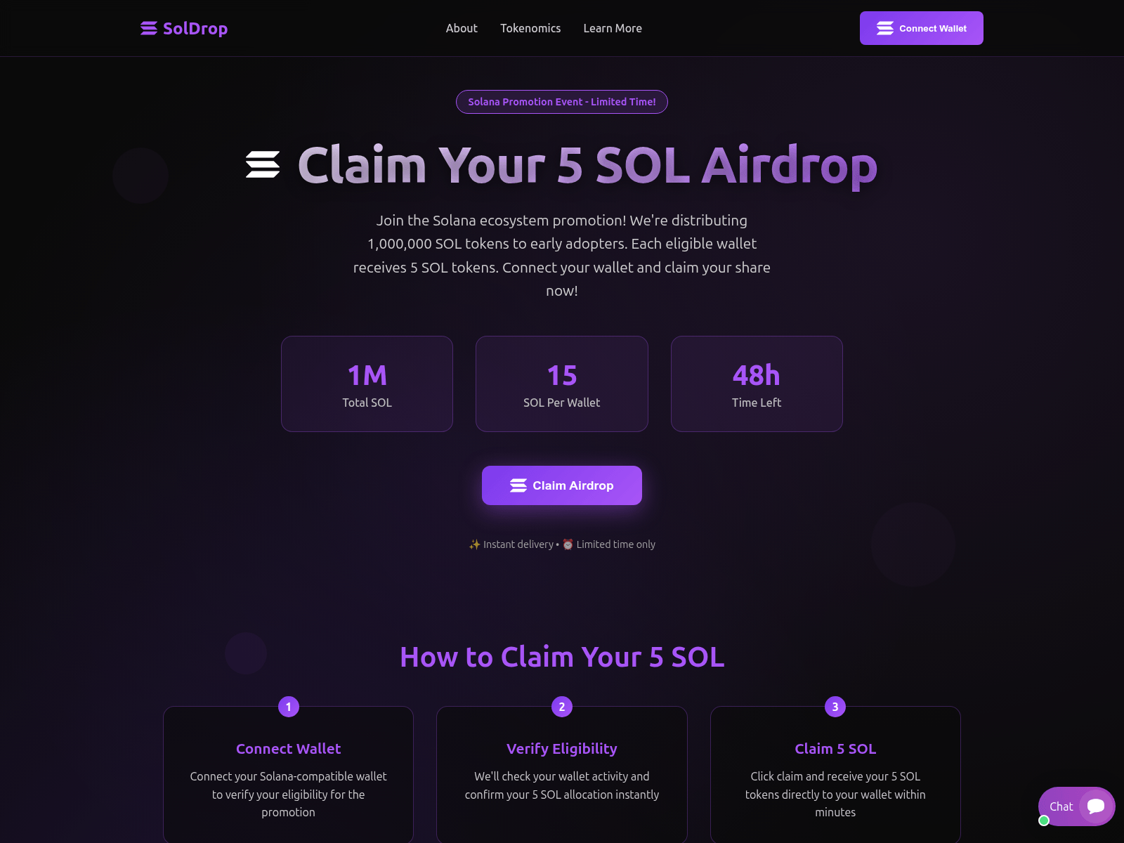 Screenshot of drop.solhq.cc