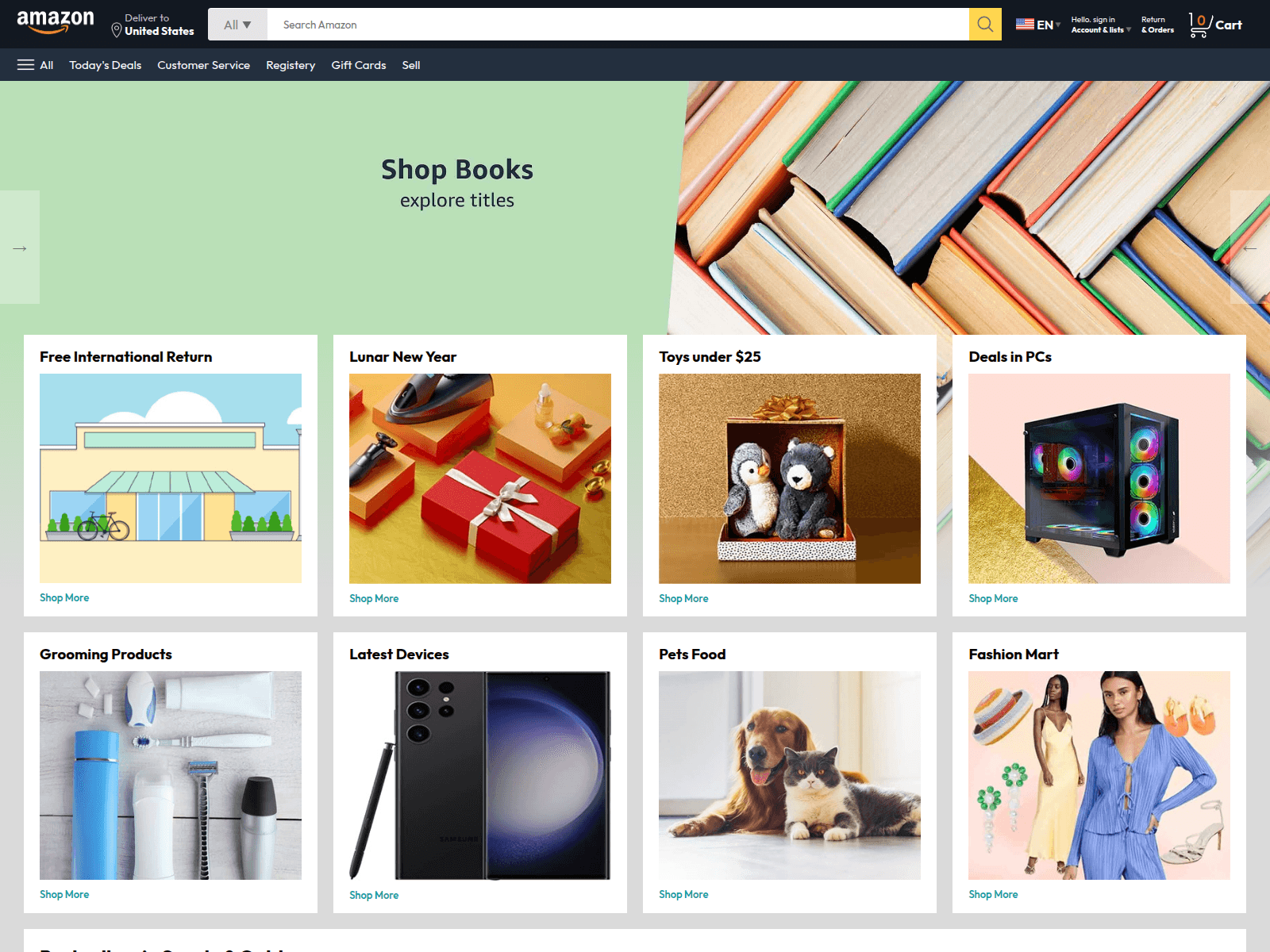 Screenshot of amazonclonezayan.netlify.app