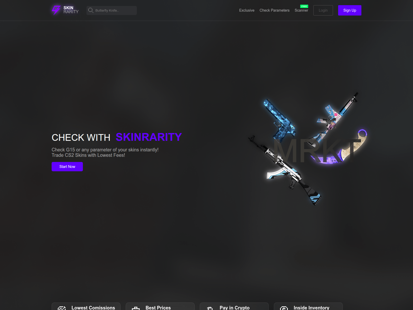 Screenshot of skinrarity.cc