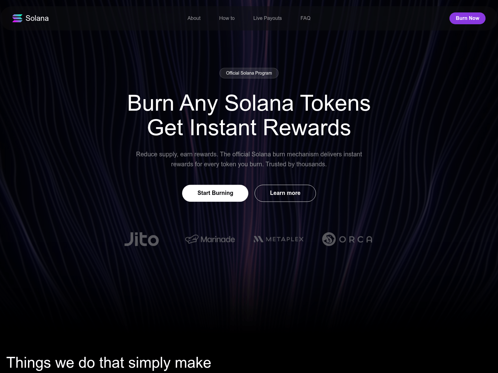 Screenshot of burnforsol.com